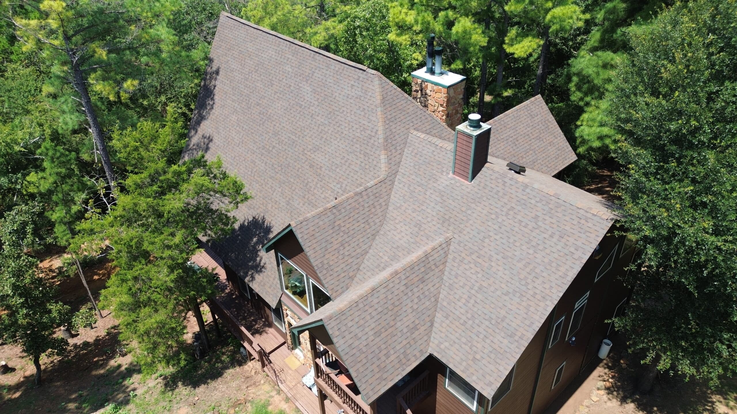 Shingle roof — aerial shot