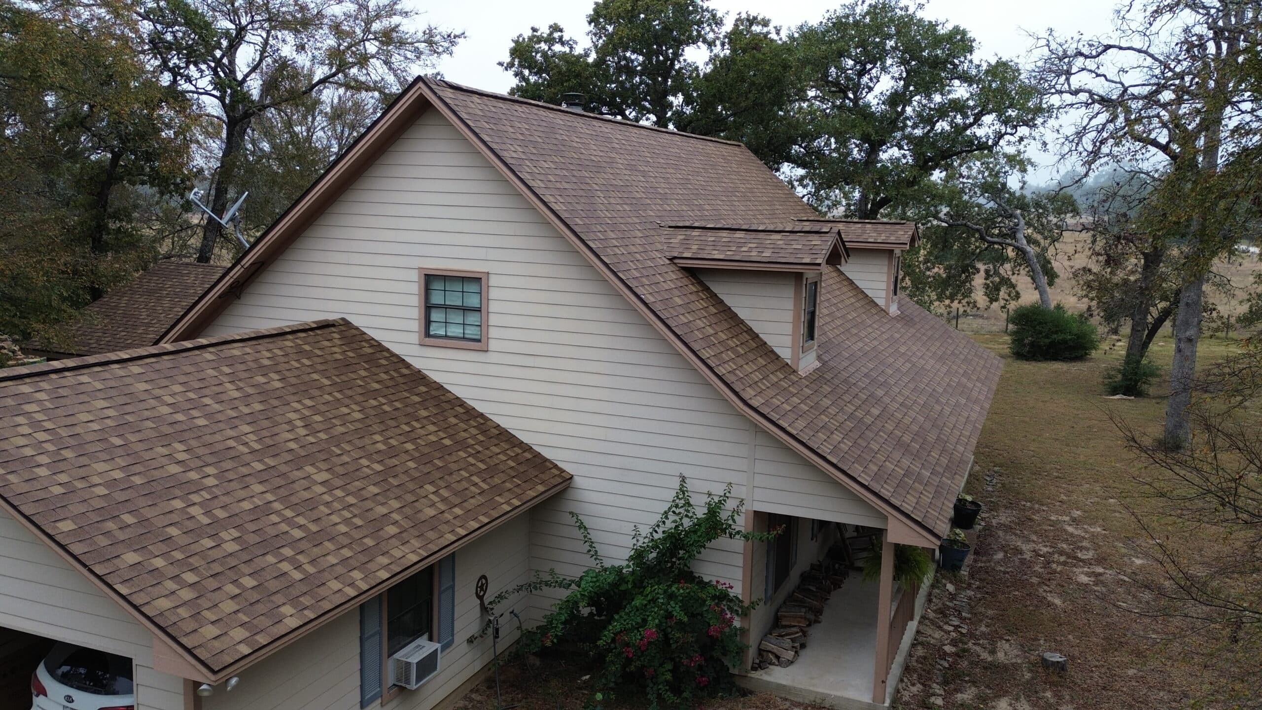 Finished composition roofing project