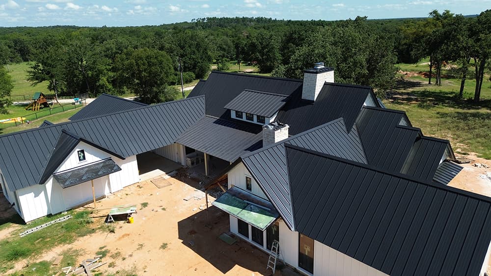 Residential metal roofing project