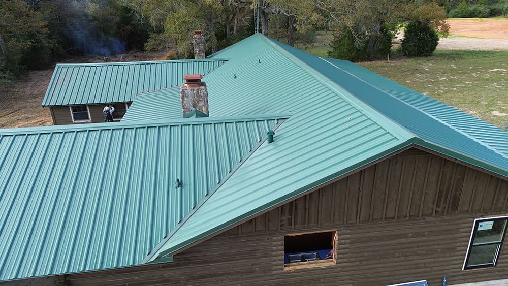 Metal roofing finished project