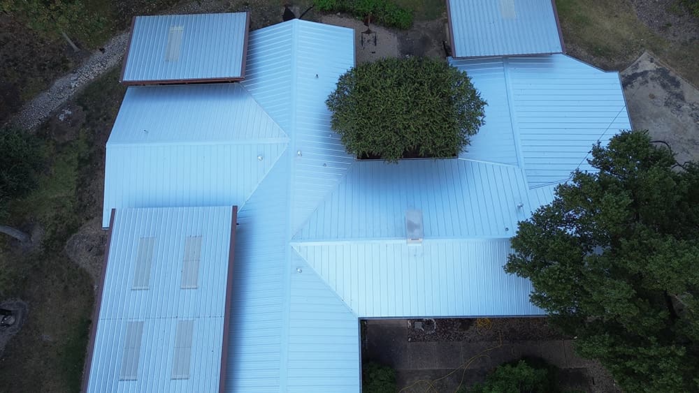 Standing seam metal roof completed