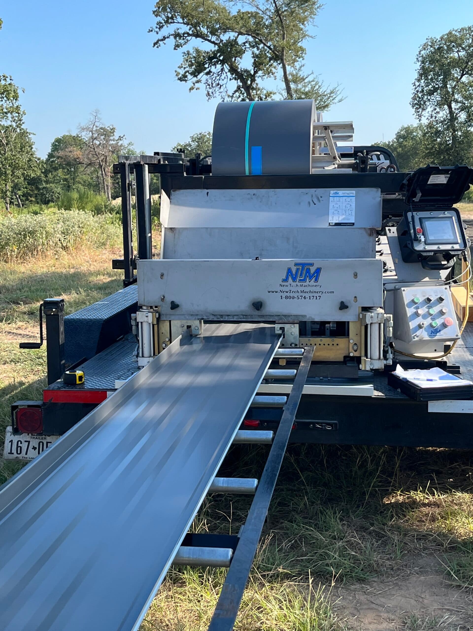 On-site metal panel fabrication