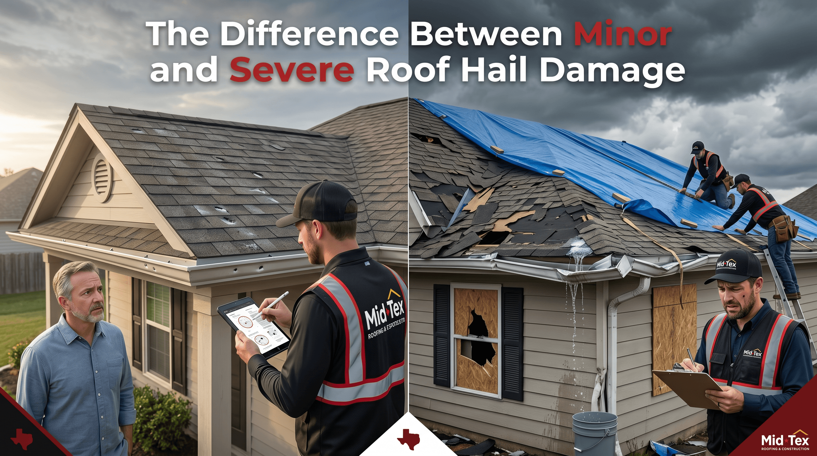 The Difference Between Minor and Severe Roof Hail Damage