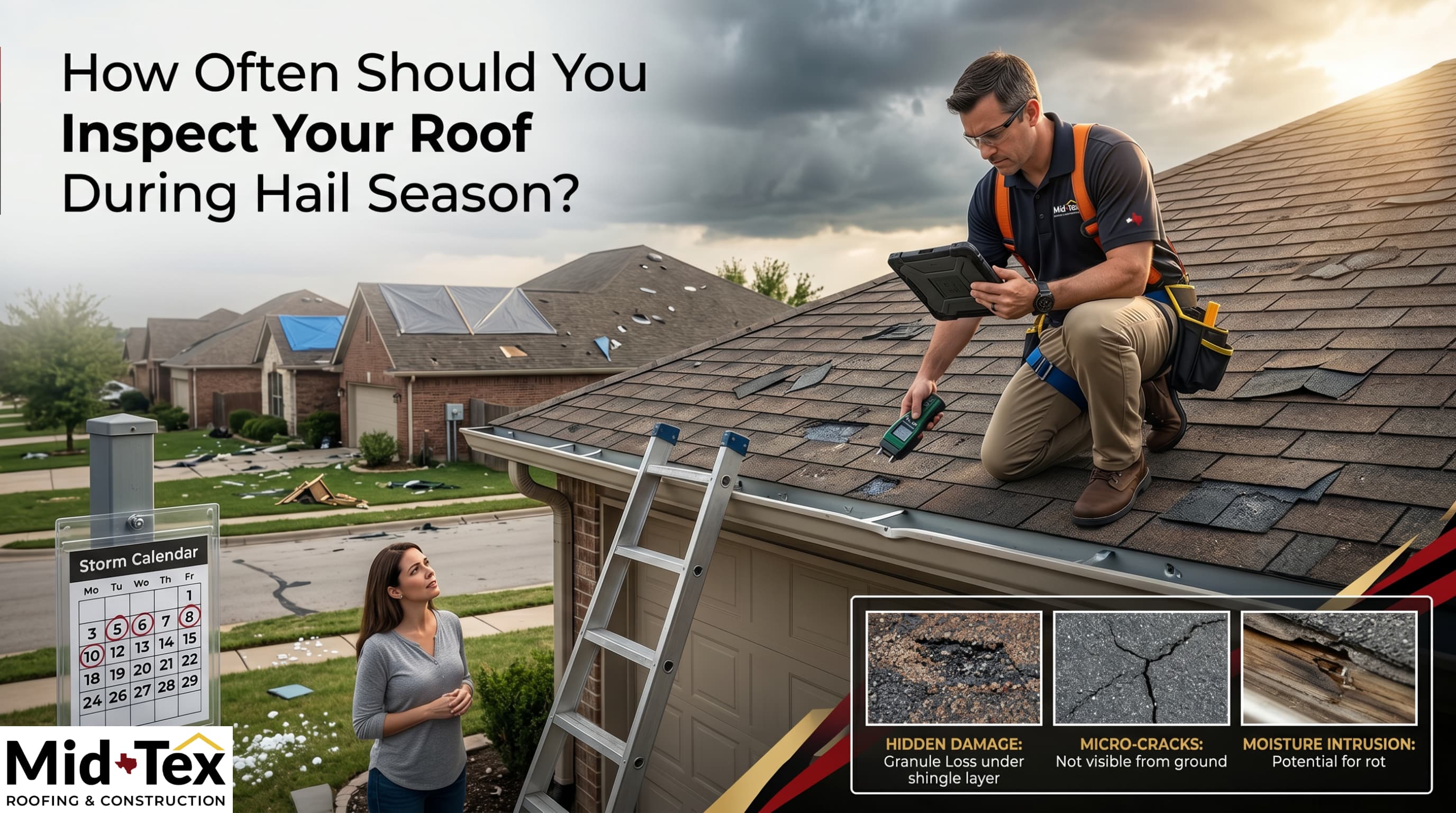 How Often Should You Inspect Your Roof During Hail Season?